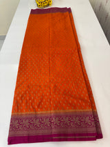 Banarasi viscose Georgette saree MKGS611- Orange to Magenta