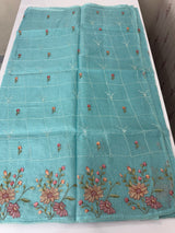 Silky kota embroidery saree MSK4333 Blue