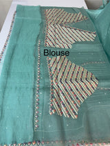 Tissue organza saree with fully worked blouse MS14176