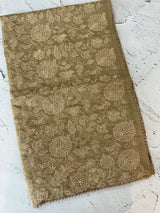 Malai chanderi saree with embroidery work MSM890 Chiku
