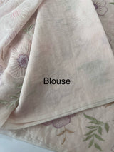 Mul chanderi saree with embroidery - MS14899 PalePeach