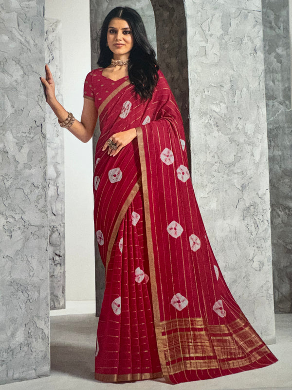 Banarasi Weaving Dola Silk Saree MS7611 RaniPink