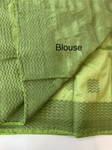 Organza saree with thread work BSONNYY LeafGreen