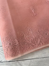 Semi organza saree with lace embroidery MSH117- PastelPeach