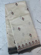 Blended tussar saree with embriodery - MSH1456