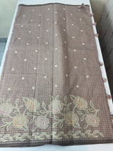 Applique and embroidery work 
 Kota Silk saree MSH118- DuskyPink