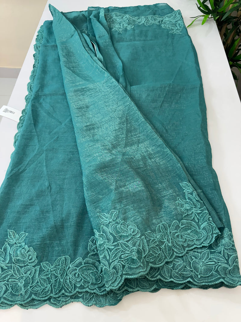 Designer crush jimmi choo saree SRVNNEE4 Teal