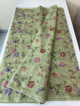 Kota silk saree with digital prints and embroidery MSH155- DuskyGreen