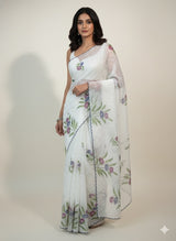 NetkKota saree with handpainting and embroidery MS7833