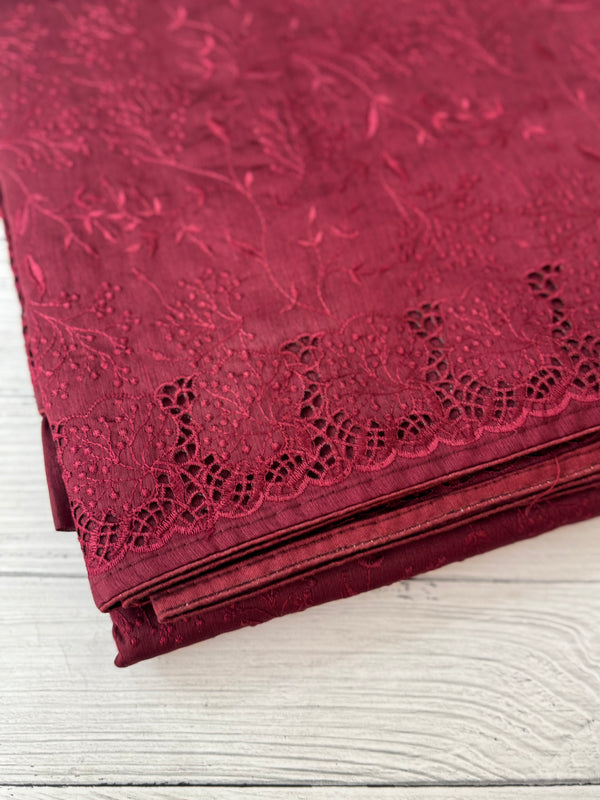 Cutwork Blended tussar saree with thread work MTS9078