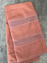 Supernet saree with crochet work and lace border MCJ5433 Peach