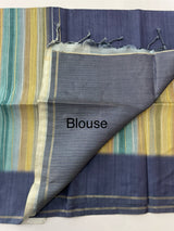 Multi color Semi soft silk saree with borders MSS590