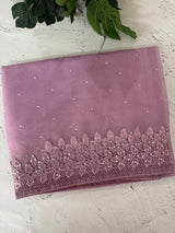 Soft Organza saree with cutwork borders and sequins work - MOS4551