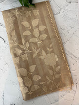 Copper finish Kota Tissue Silk applique work saree MSH147