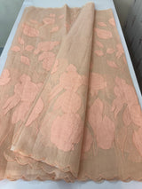 Jute linen saree with applique work MSH152