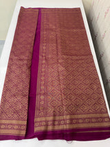 Semi katan Banarasi saree in zari weaving - MSKB899 Vadamalli