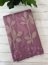 Premium Organza saree with tissue appliqué work - MMG310- Dusky Pink