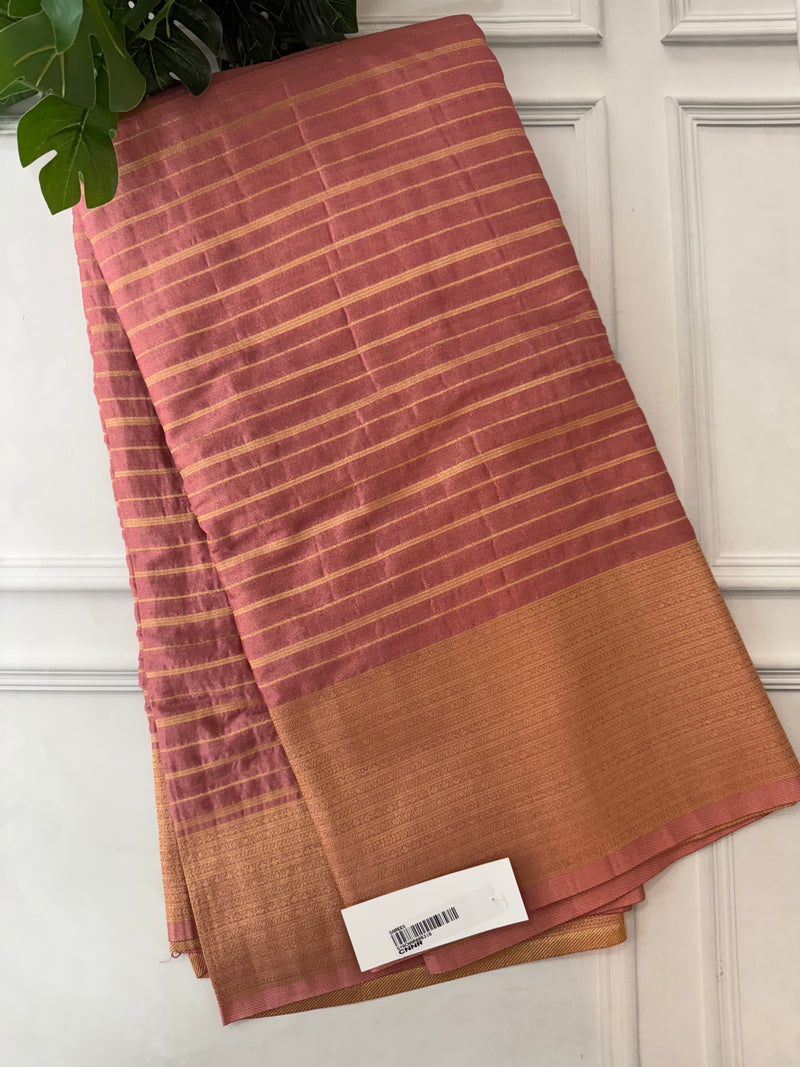 Semi banarasi Georgette saree - SYACNNR NudePeach