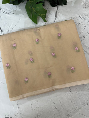Lightweight Kota Supernet saree with embroidery MS143