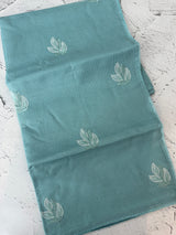 Kota  checks saree with embroidery - MS7679 LightBlue