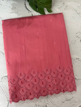 Crushed Matka Blended Tussar silk saree with cutwork borders MS4890 PeachPink