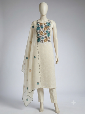 Unstitched Phulkari Netkota Salwar Set - MUS101 (4)
