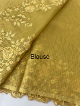 Soft kota silk saree with embriodery  MS12859