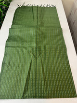 Semi tussar saree with thread work SBHMSH -Leaf Green