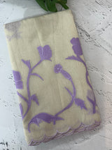 Tissue cotton applique work saree MS6743(1) - Lavender
