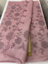 Tissue chanderi saree with applique work MSH699 -