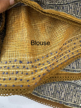 Soft kota silk saree with french knots and kanta embroidery MS16538