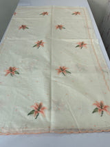 Mul chanderi embriodery saree with scalloped borders MSH115