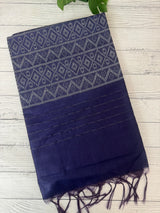 Bhagalpuri Semi tussar saree MS871- NavyBlue