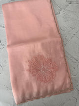 Soft crush Organza saree with beads work MBS679 PastelPeachPink