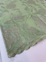 NetKota saree with tissue applique work MS15145 - PastelGreen