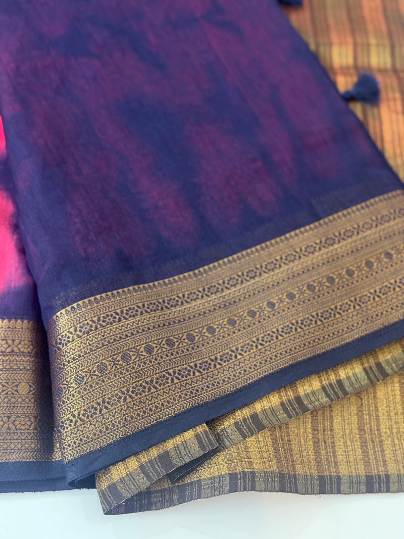 Tie & Dye Jute silk sarees  MJL987