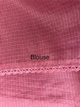 Soft kota checks saree with embroidery - MS7676 DarkPink