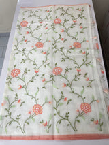 Soft Netkota saree with cross stitch embroidery MSH210