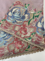 Tissue Georgette - Organza saree with 3d embriodery MS16307