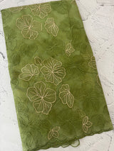 Soft Organza saree with thread work - MSH910 Green