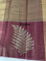 Tissue soft silk saree with Zari work  MST376