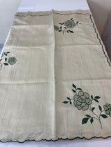 Semi tussar appliqué work saree MTS6589