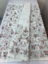 White Supernet saree with embroidery MSH153