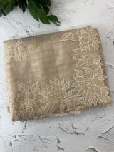 Tissue silk saree with applique work  MSH169 - Copper