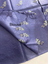 Pure desi tussar silk saree with embroidery- MTSS659