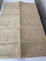 Kota  checks saree with embroidery - MS7679 Beige