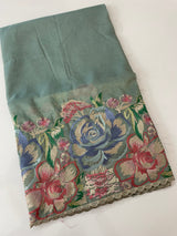 Tissue Georgette - Organza saree with 3d embriodery MS16307