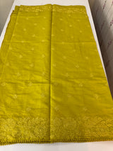 Malai chanderi saree with embroidery work MSM890