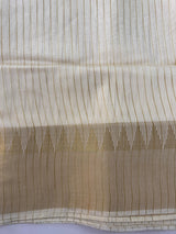 Soft blended tussar saree  MKT121 (6) - Cream