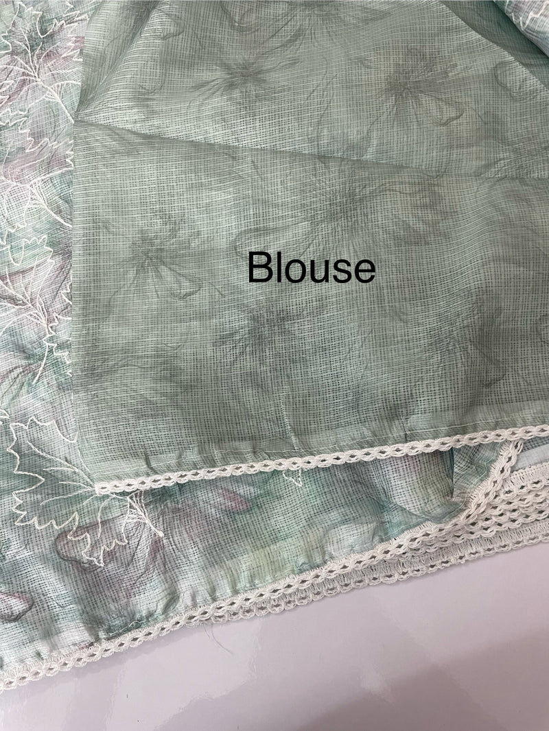 Soft kota checks saree with embroidery SVPSSR